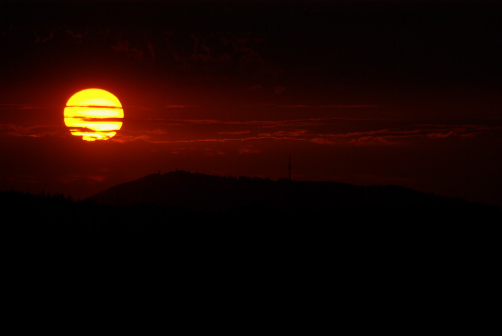 Sonnenuntergang über Peißenberg