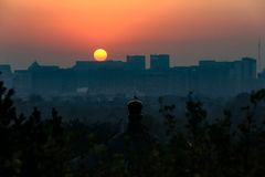 Sonnenuntergang über Peking