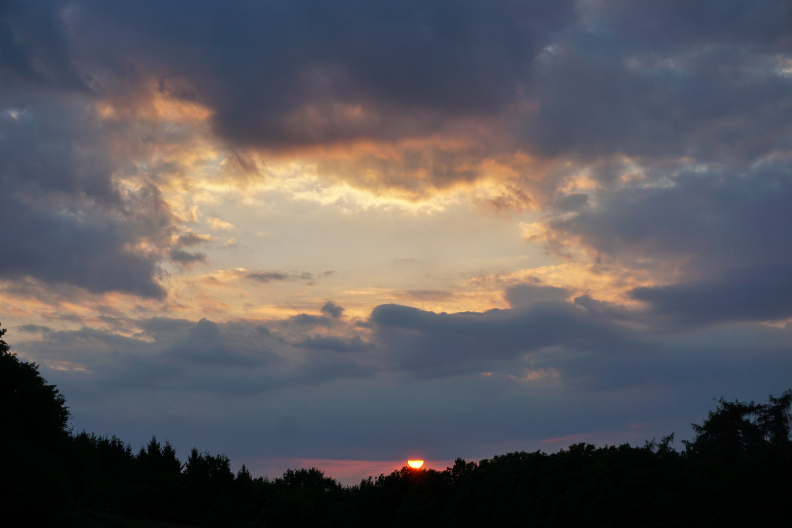 Sonnenuntergang über Pferdekoppel 01