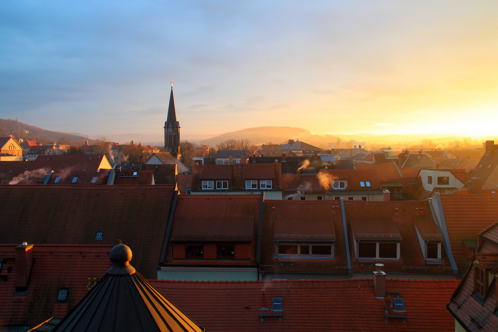 Sonnenuntergang über Pirna