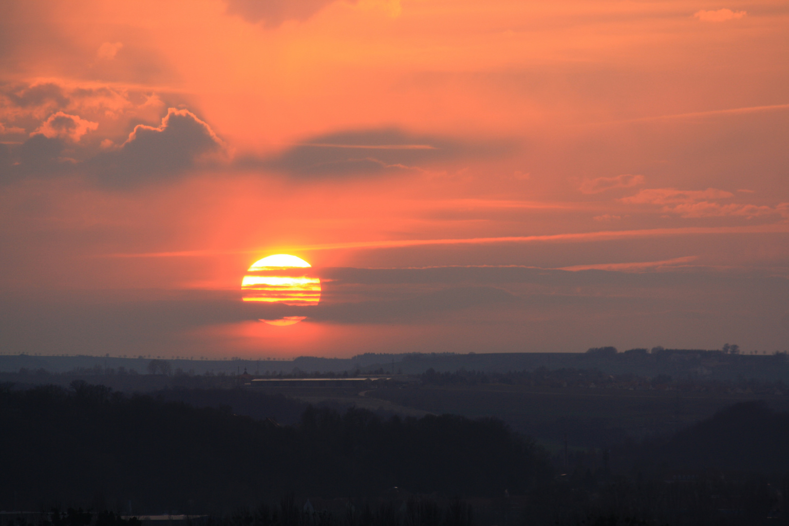 Sonnenuntergang über Pirna