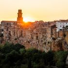 Sonnenuntergang über Pitigliano