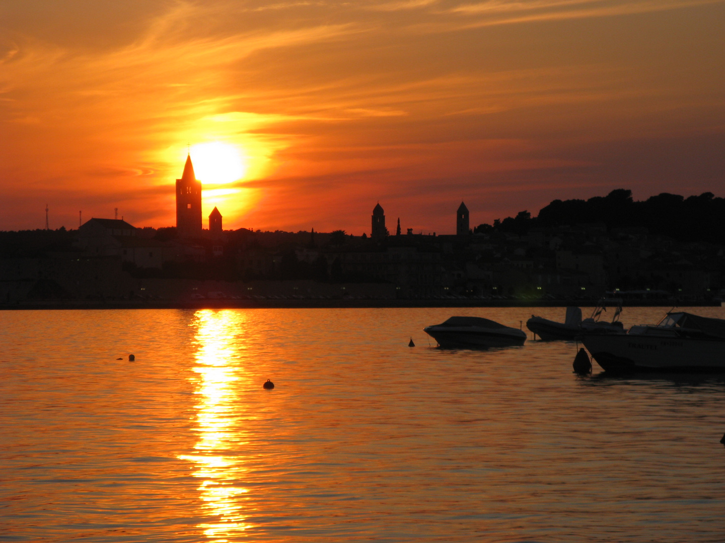 Sonnenuntergang über Rab