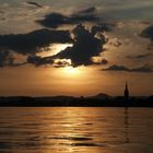 Sonnenuntergang über Radolfzell/Bodensee