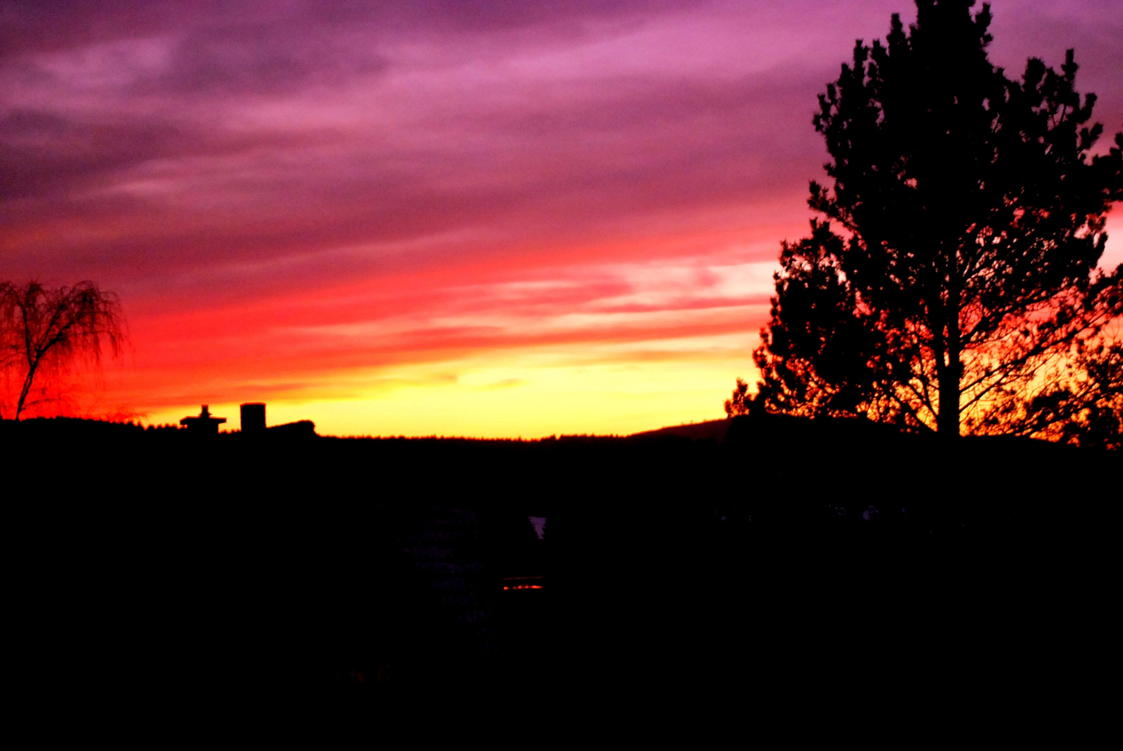 Sonnenuntergang über Raumland