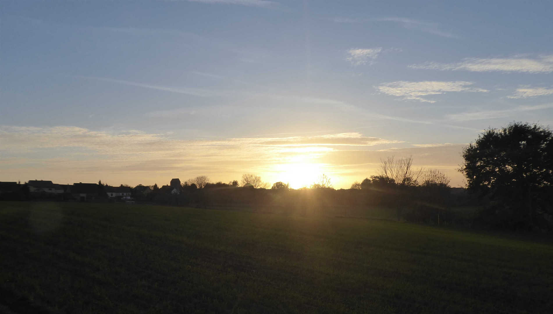 Sonnenuntergang über Reetz