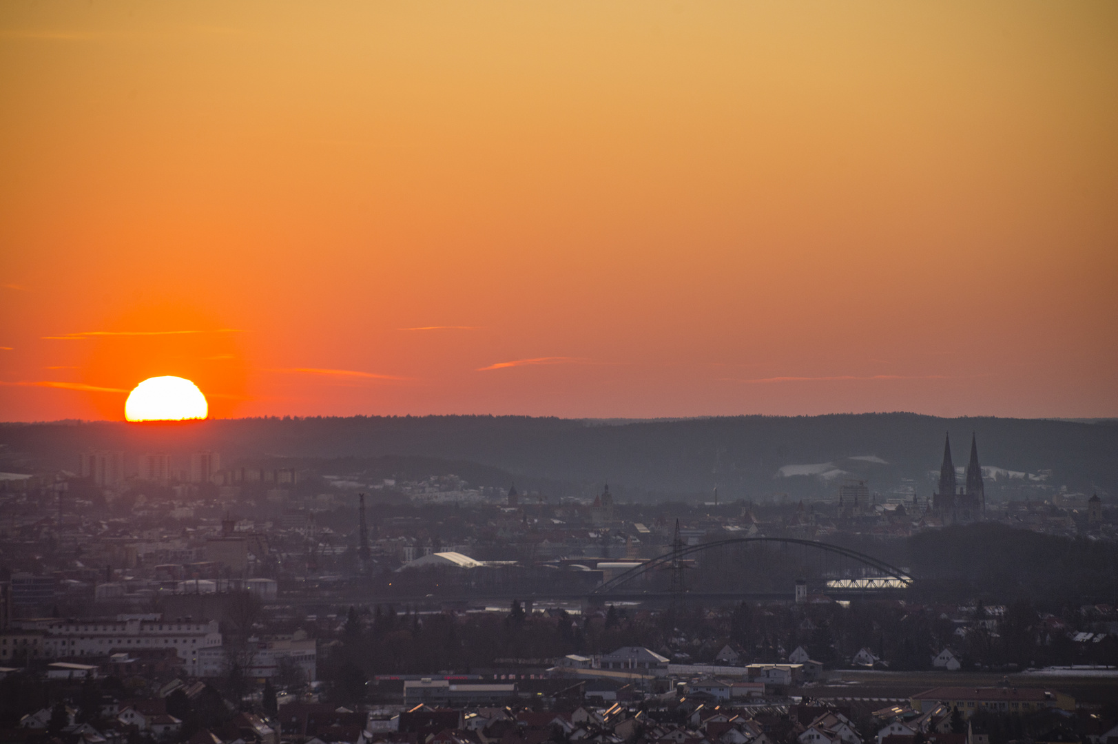 Sonnenuntergang über Regensburg