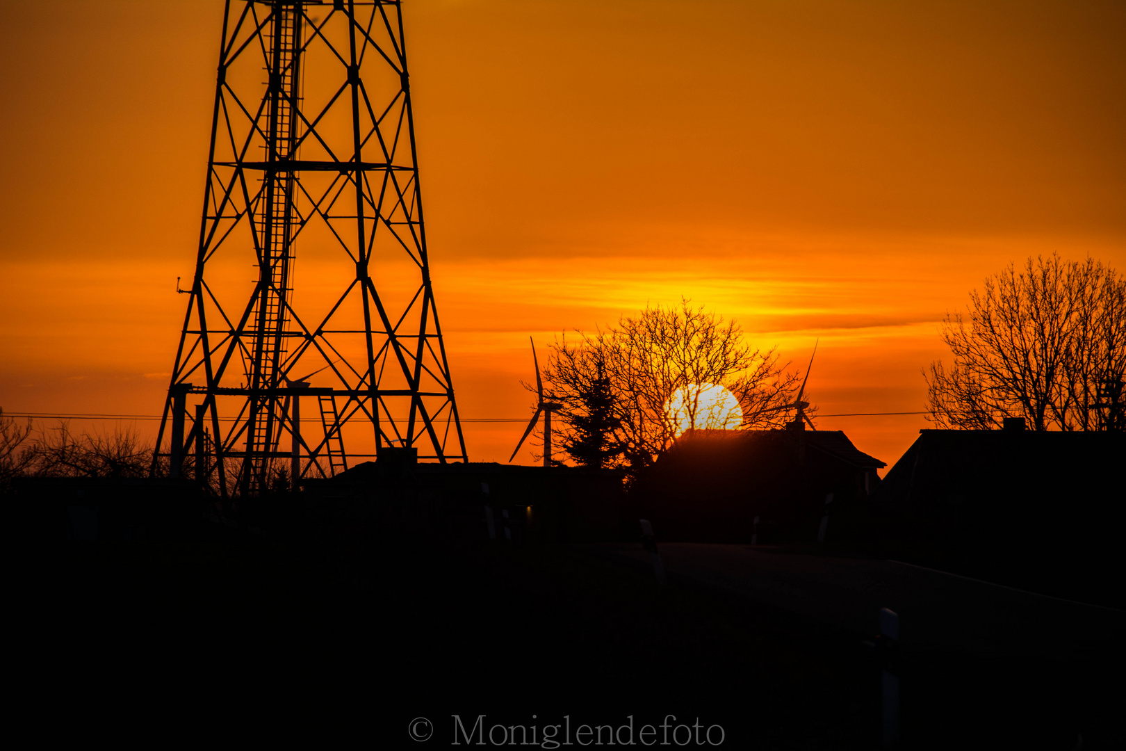 Sonnenuntergang über Rehorst Schleswig Holstein die zweite