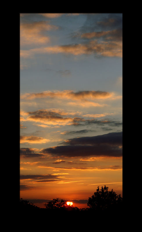 Sonnenuntergang über Saarbrücken