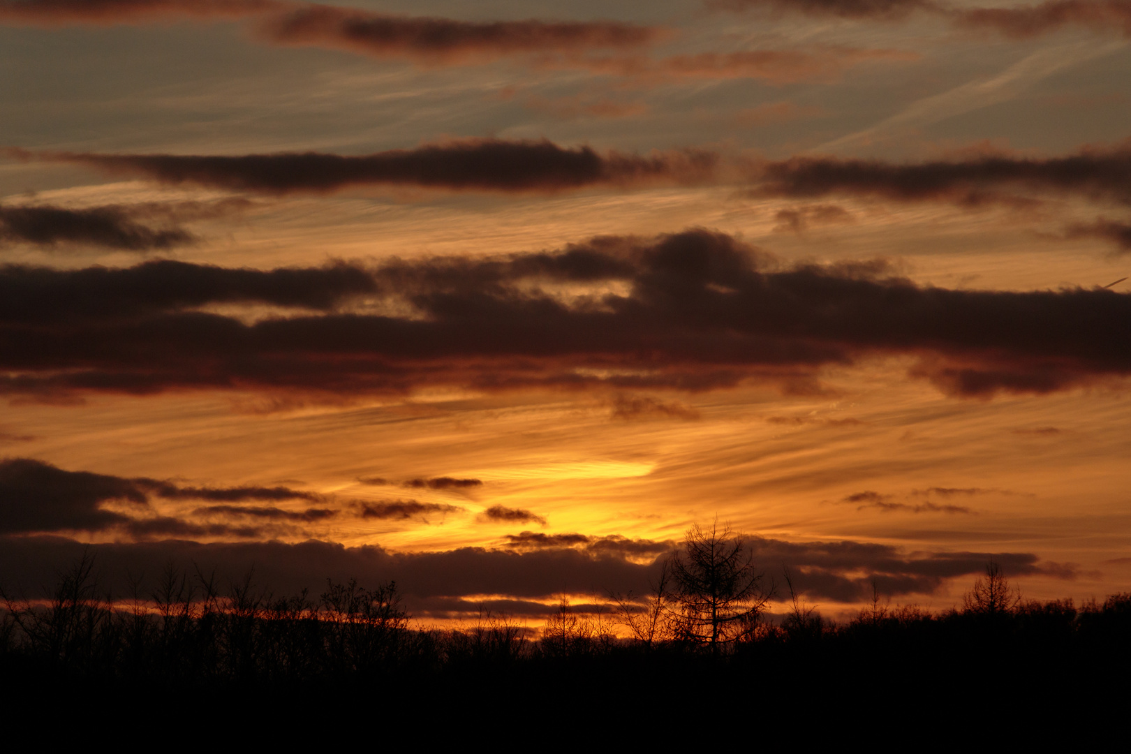 Sonnenuntergang über Saarbrücken