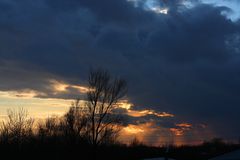 Sonnenuntergang über Sachsenhagen