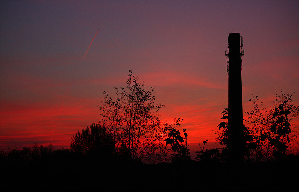 Sonnenuntergang über Sachsenhagen