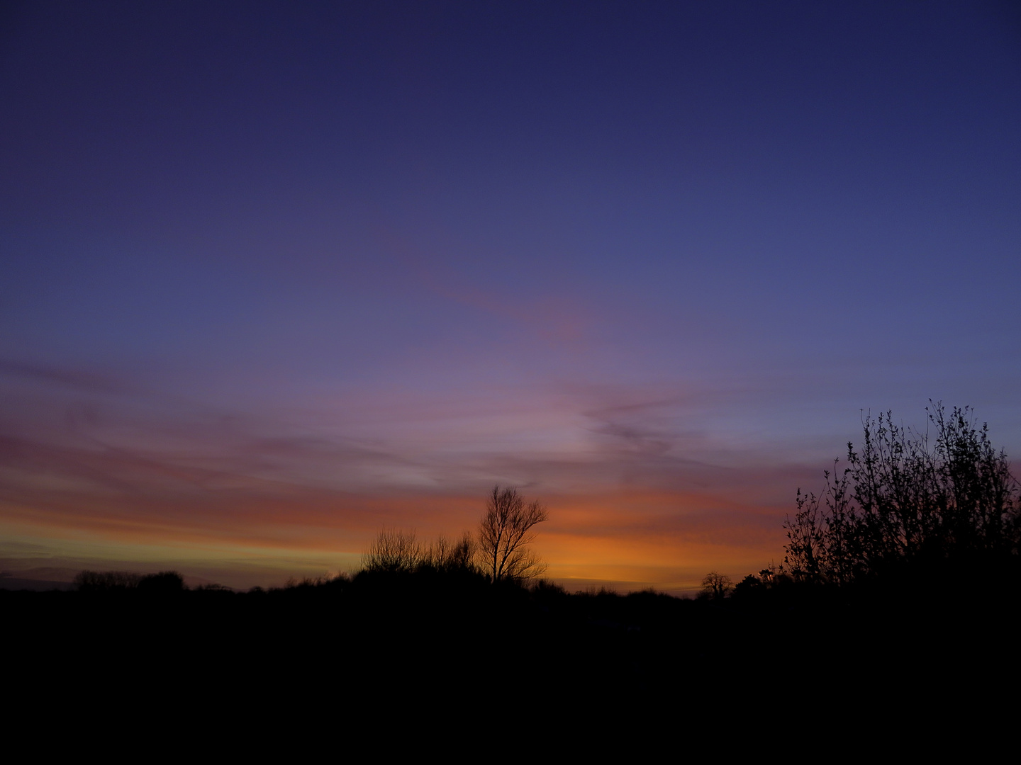 Sonnenuntergang über Sachsenhagen