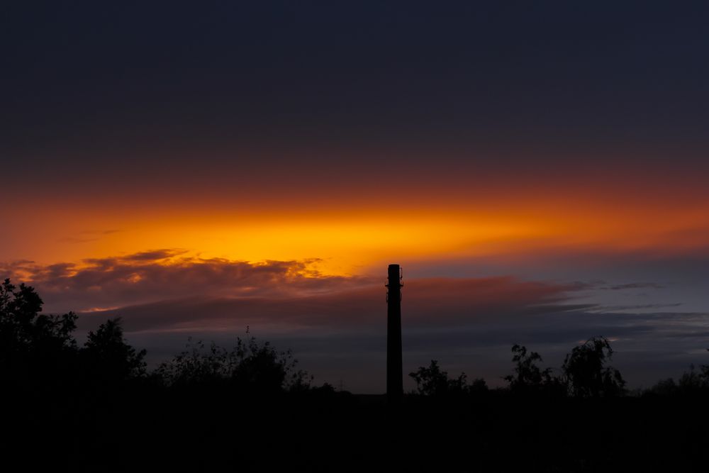 Sonnenuntergang über Sachsenhagen