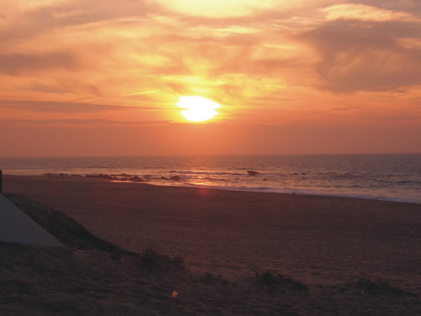 Sonnenuntergang ueber Santa Cruz (Torres Vedras)