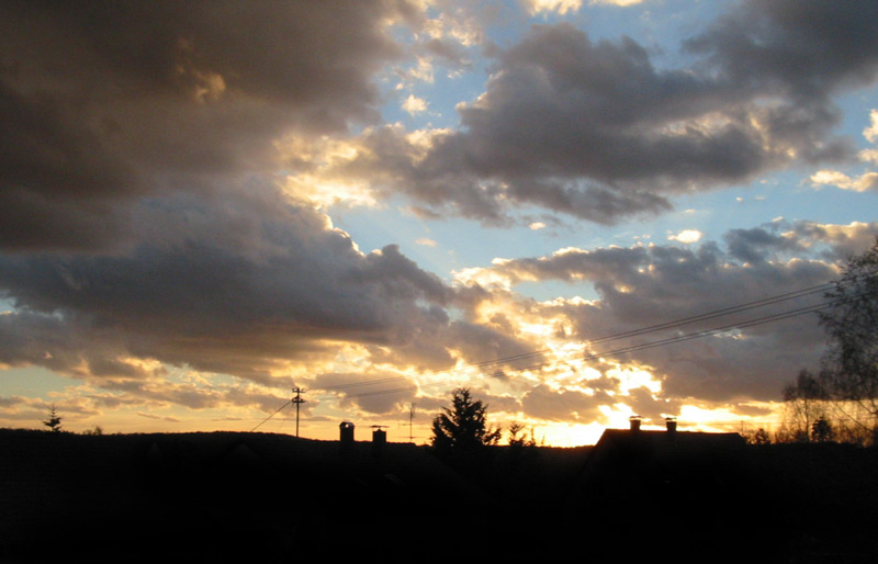 Sonnenuntergang über Schlierbach