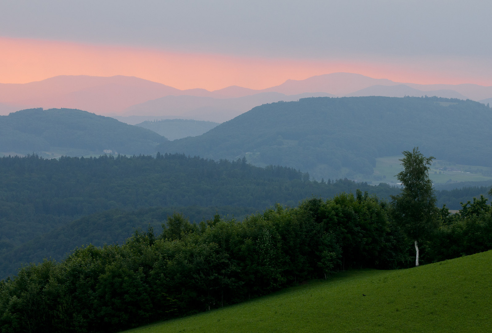 Sonnenuntergang über Schwarzwald