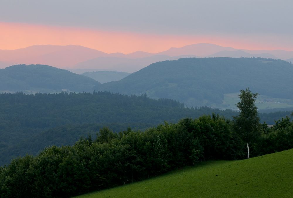 Sonnenuntergang über Schwarzwald