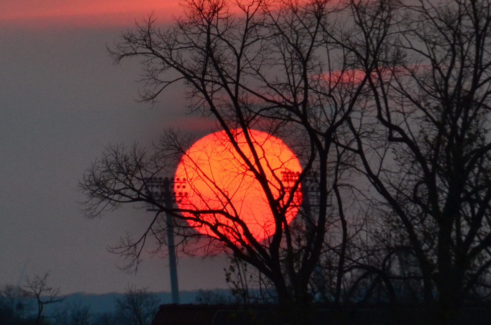 Sonnenuntergang über Schweinfurt