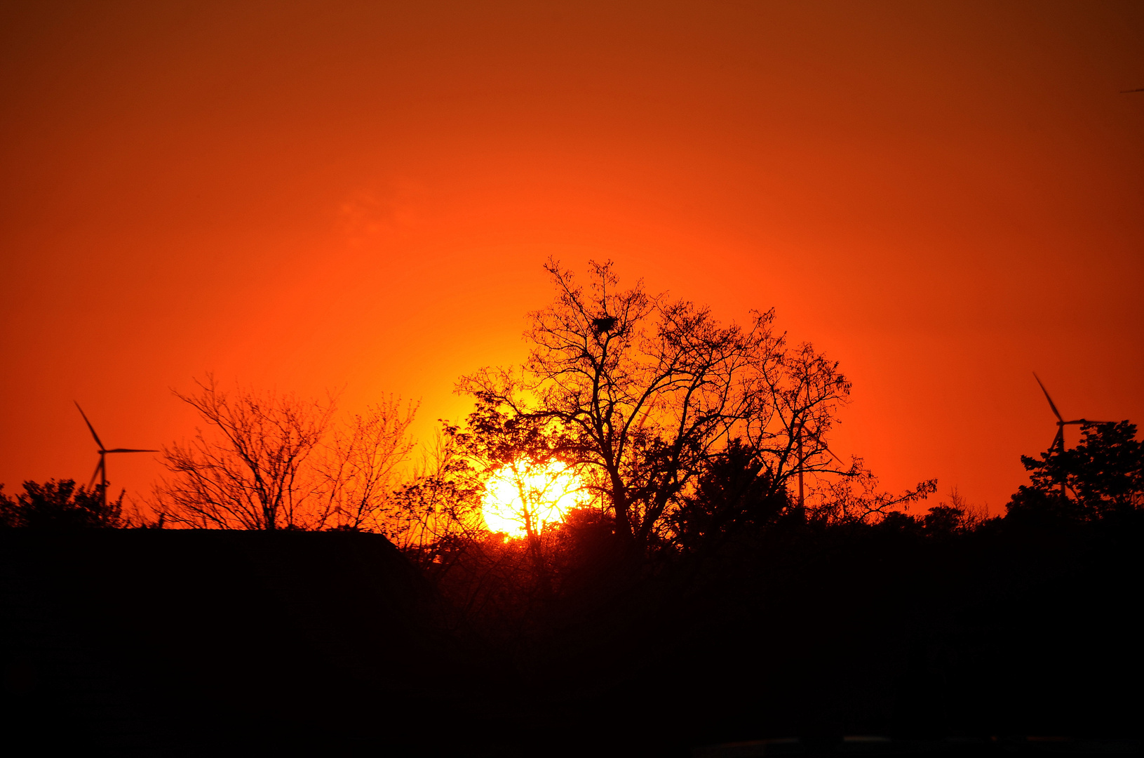 Sonnenuntergang über Schweinfurt