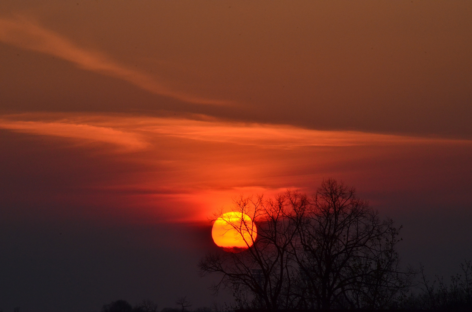 Sonnenuntergang über Schweinfurt