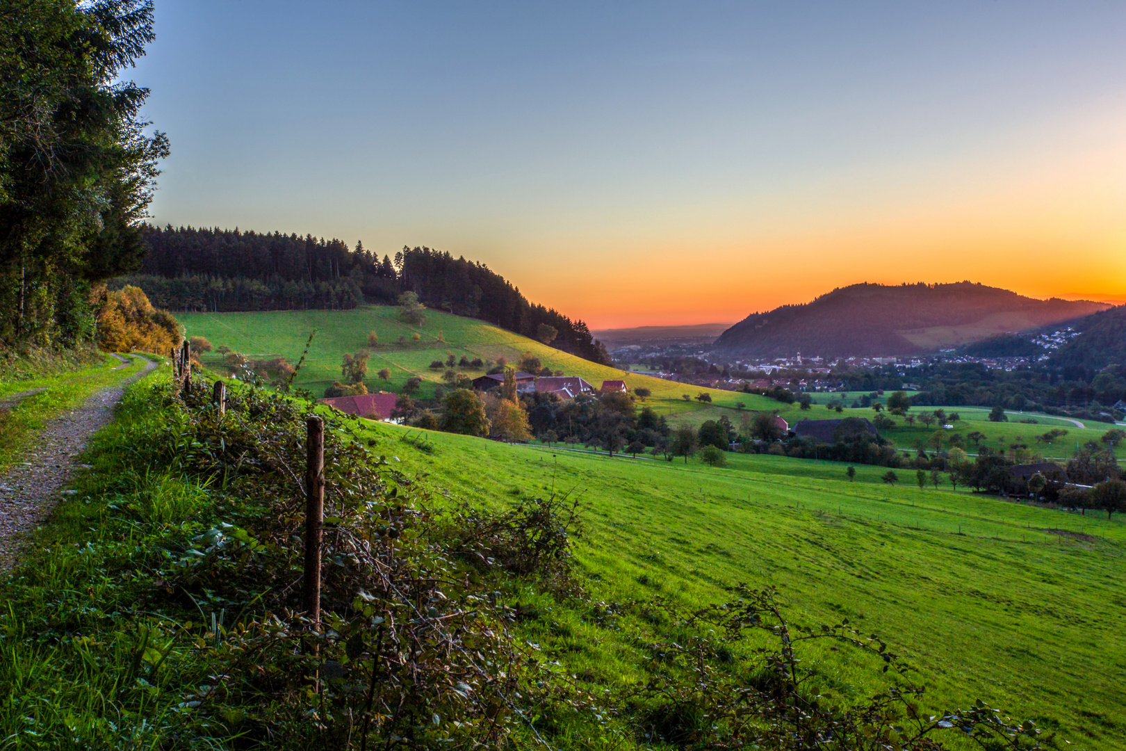 Sonnenuntergang über Siensbach