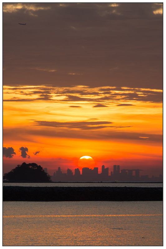 Sonnenuntergang über Singapur