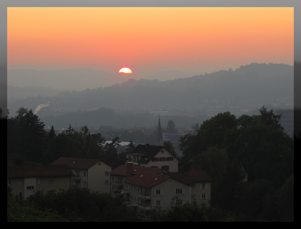 Sonnenuntergang über St. Gallen