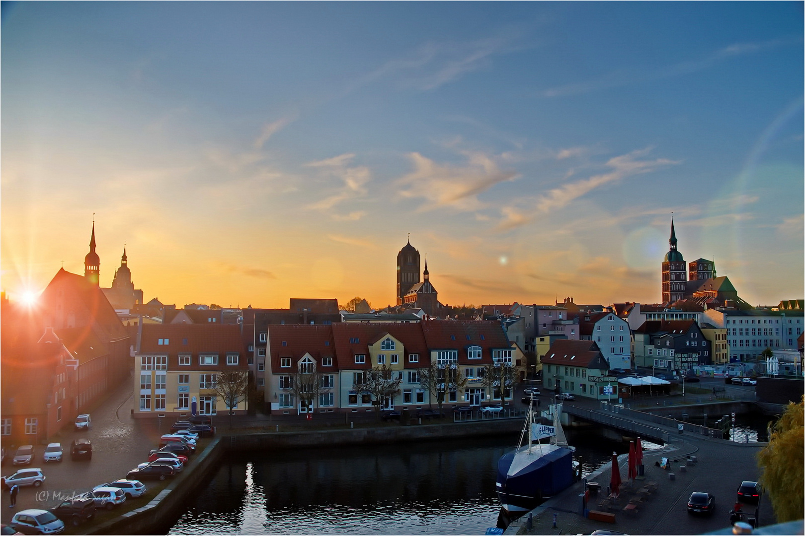 Sonnenuntergang über Stralsund - Gerade noch so erwischt... 