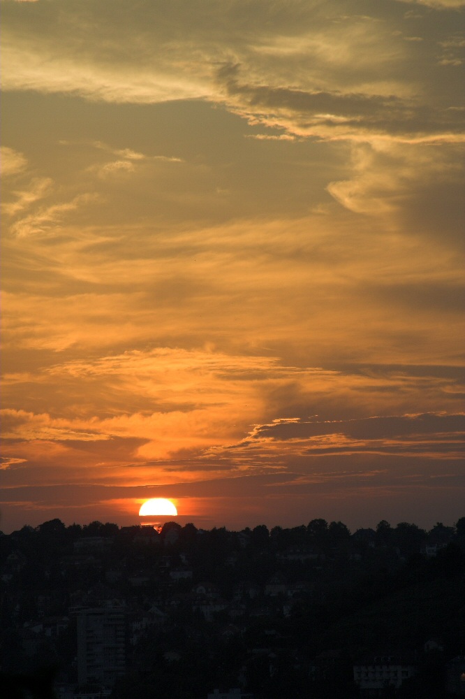 Sonnenuntergang über Stuttgart