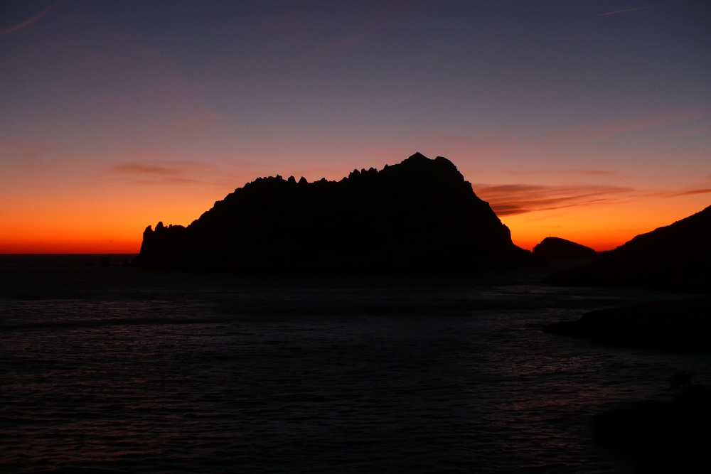 Sonnenuntergang über Südfrankreich