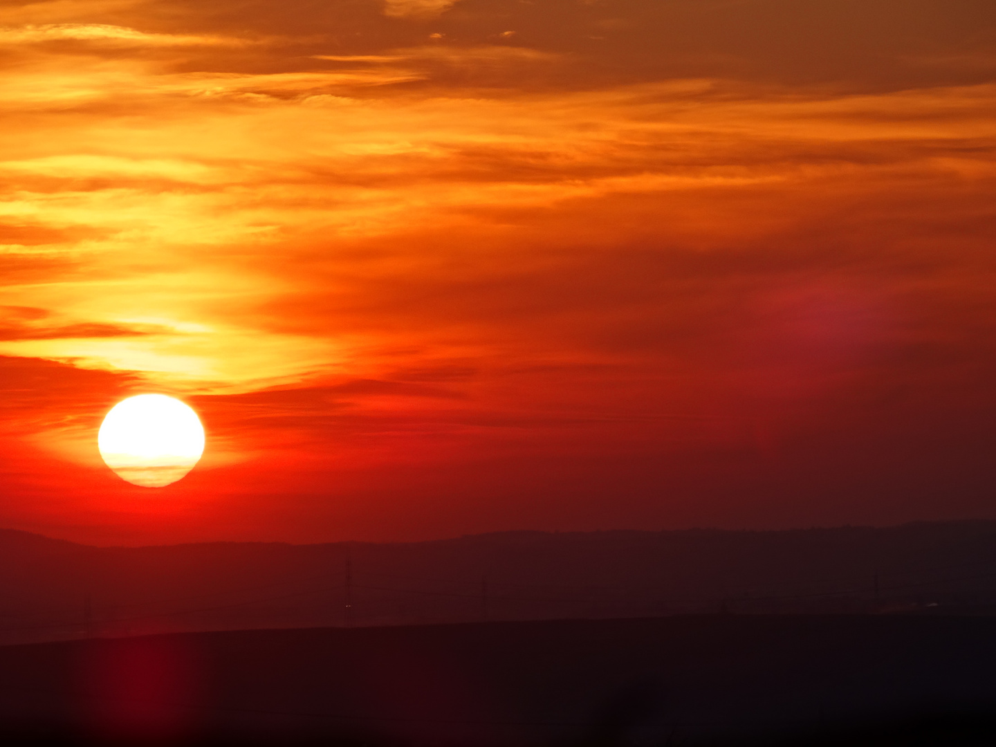 Sonnenuntergang über Talheim