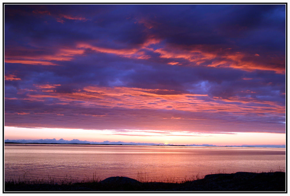 Sonnenuntergang über Tarva / Norwegen