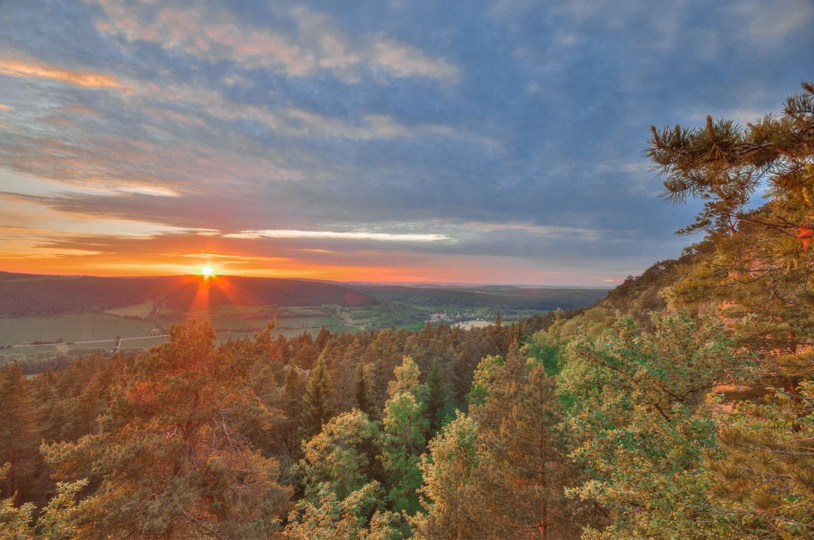 Sonnenuntergang über Thühringen