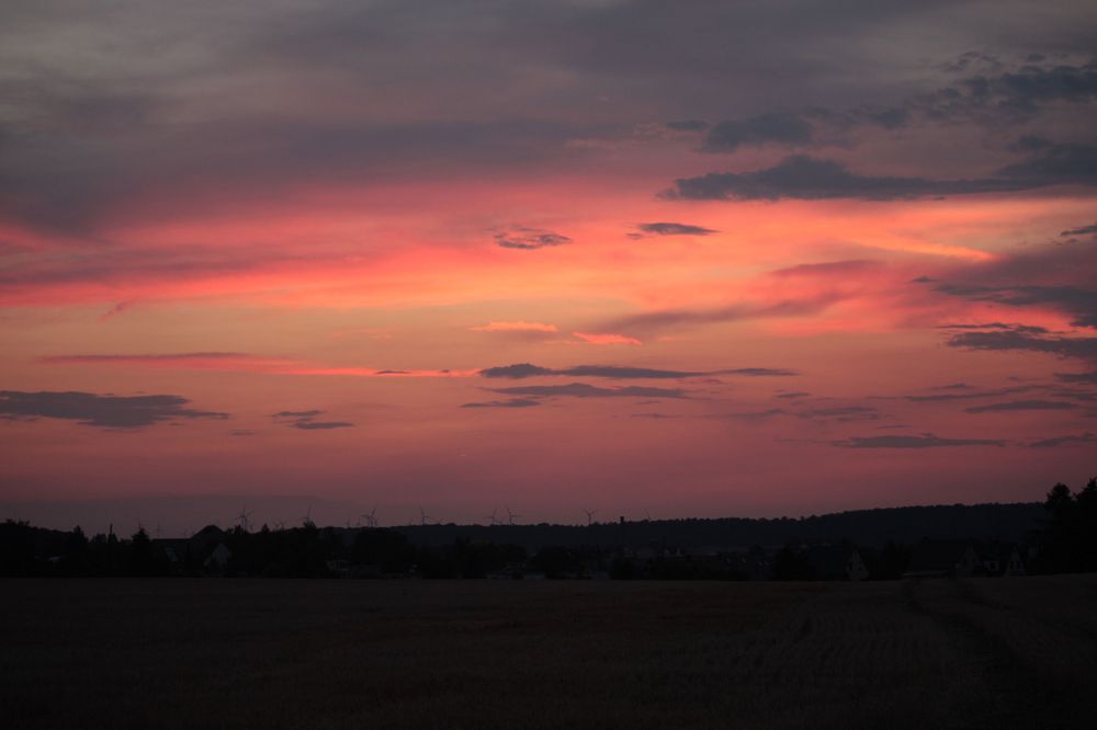 Sonnenuntergang über Thüringen