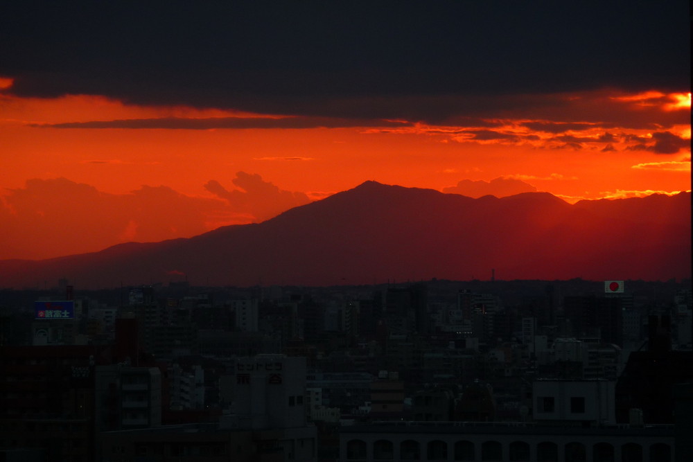 Sonnenuntergang über Tokyo