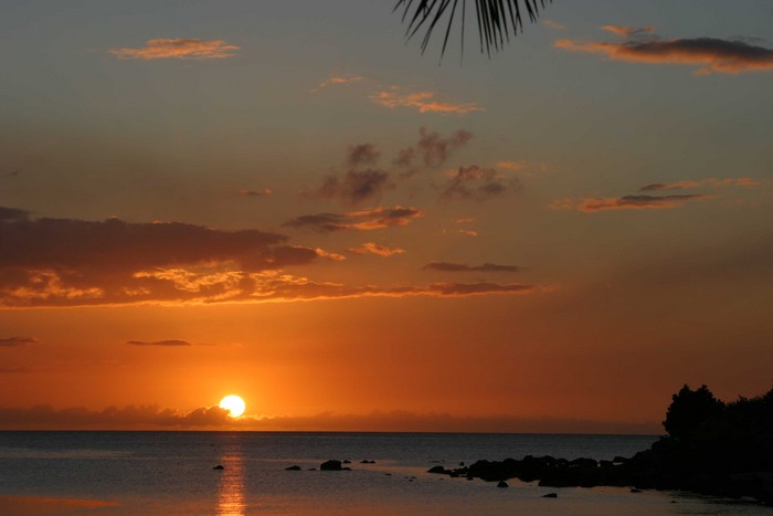 Sonnenuntergang über Turtle Bay / Mauritius