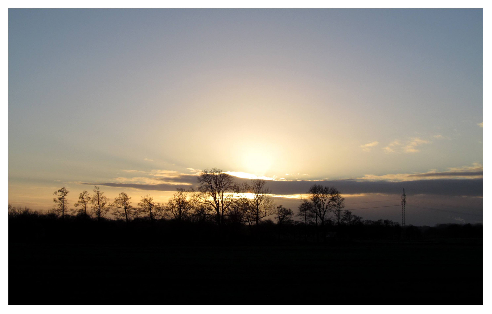 Sonnenuntergang über unserem Moor .... 