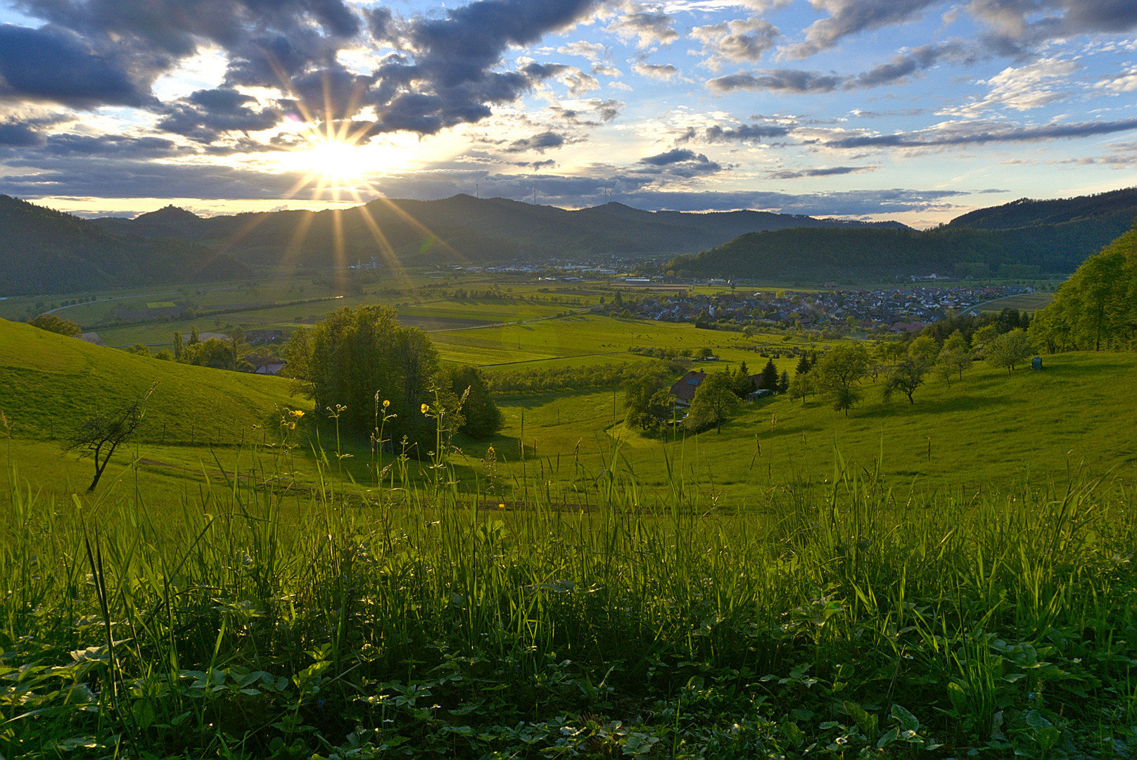 Sonnenuntergang über Unterentersbach