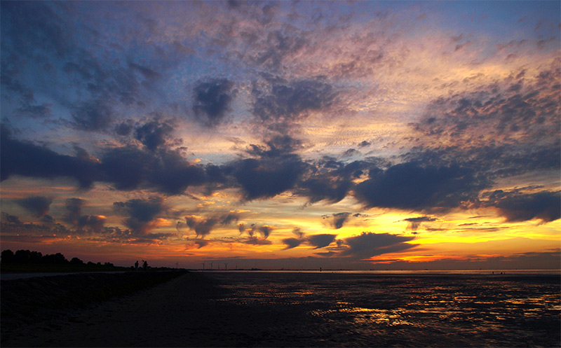 Sonnenuntergang über Watt