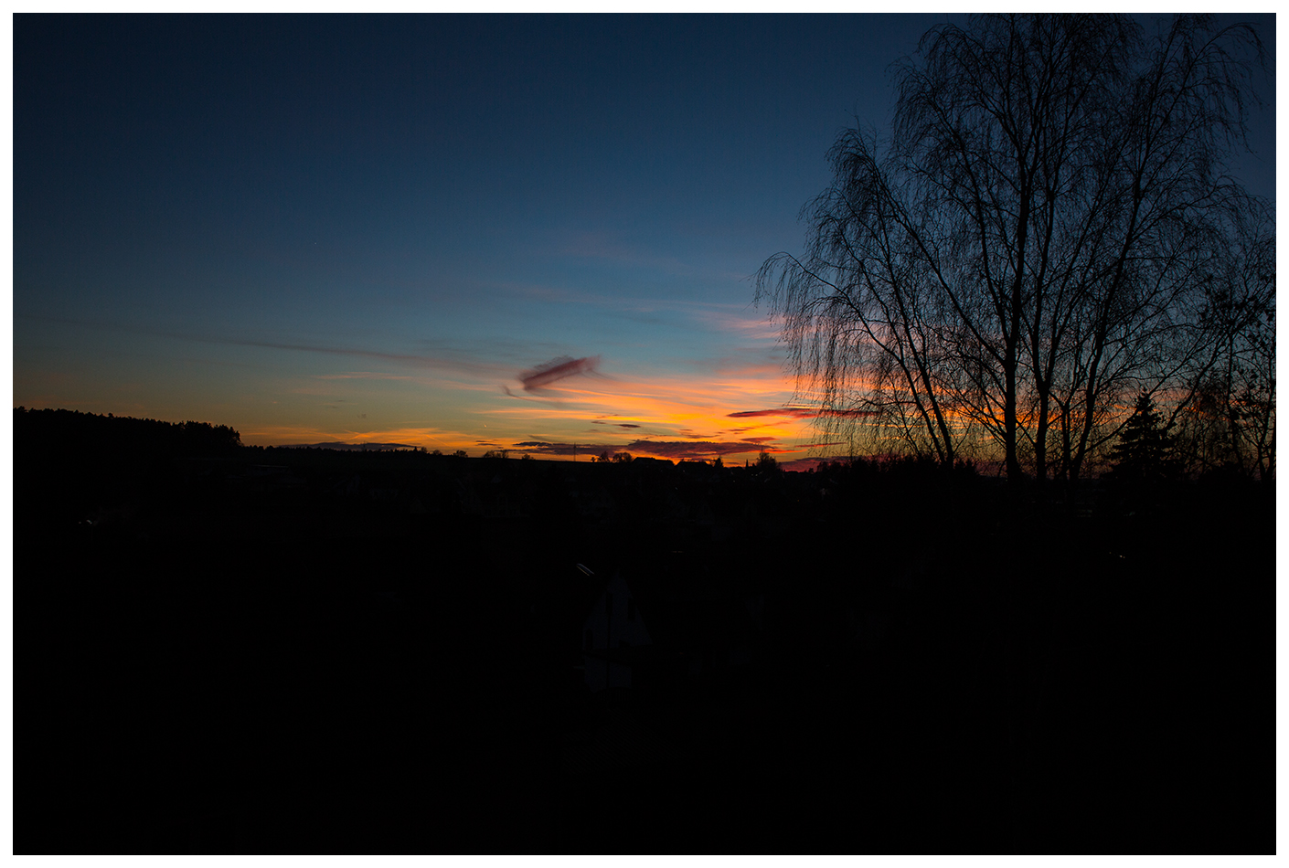 Sonnenuntergang über Weidhausen