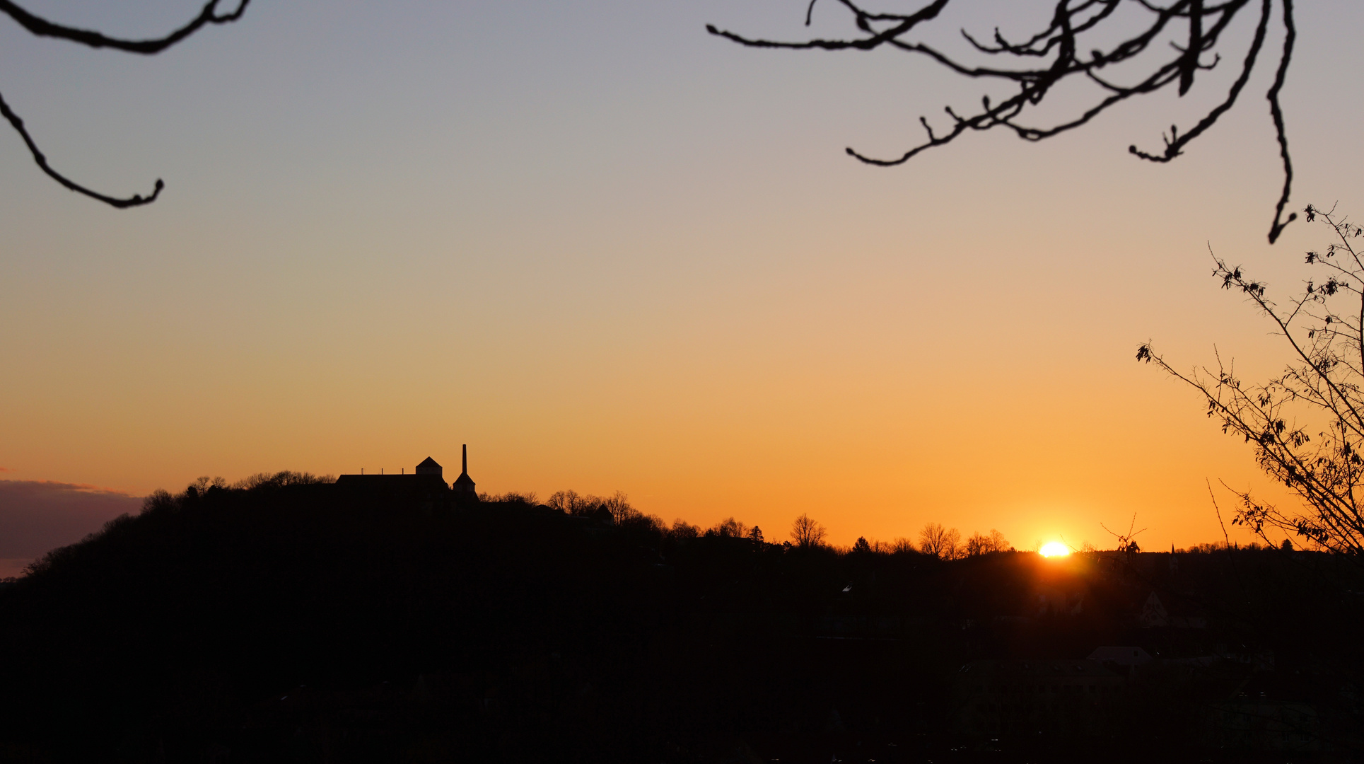 Sonnenuntergang über Weihenstephan