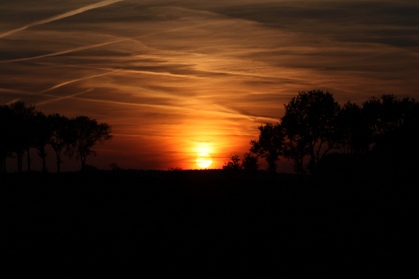 Sonnenuntergang über Wetzen / Norddeutschland