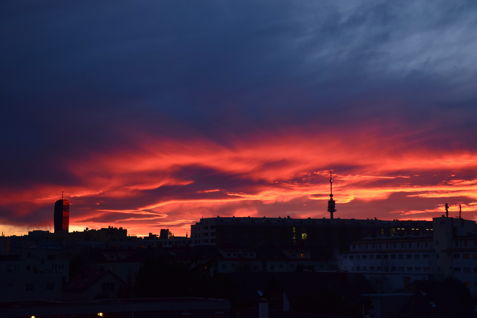 Sonnenuntergang über Wien