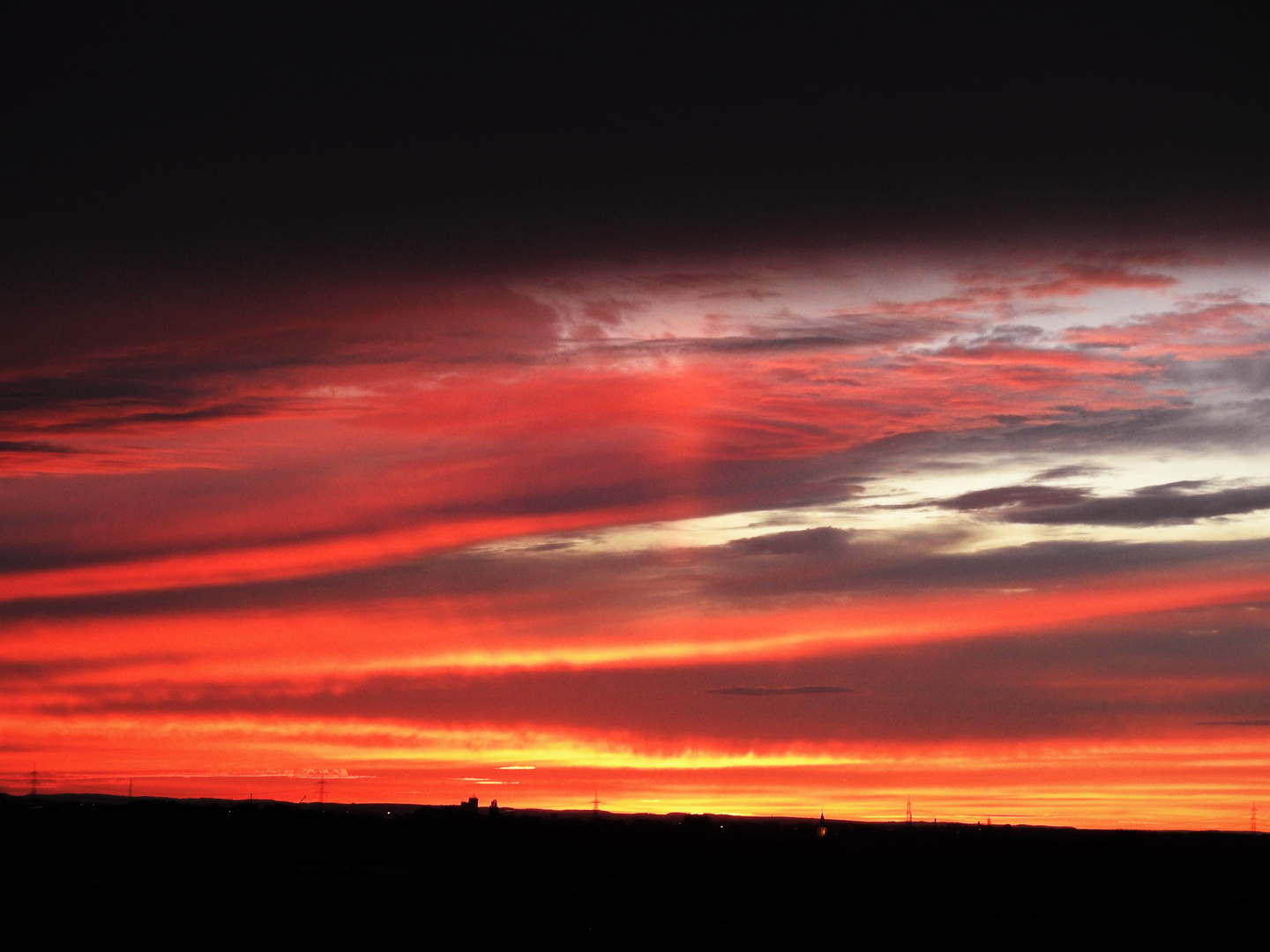 Sonnenuntergang über Willstätt