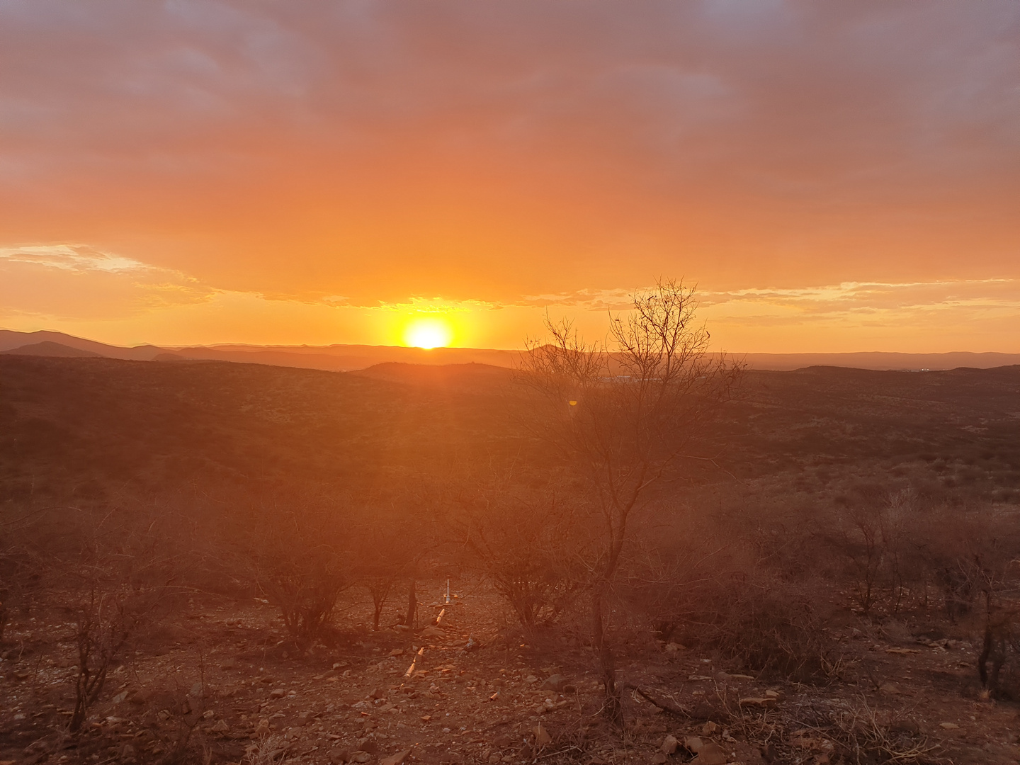 Sonnenuntergang über Windhoek 