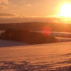 Sonnenuntergang über Winterlandschaft