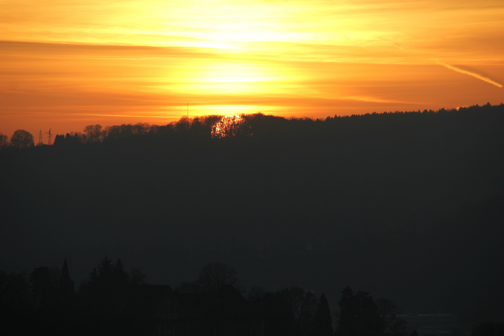 Sonnenuntergang über Winterthur