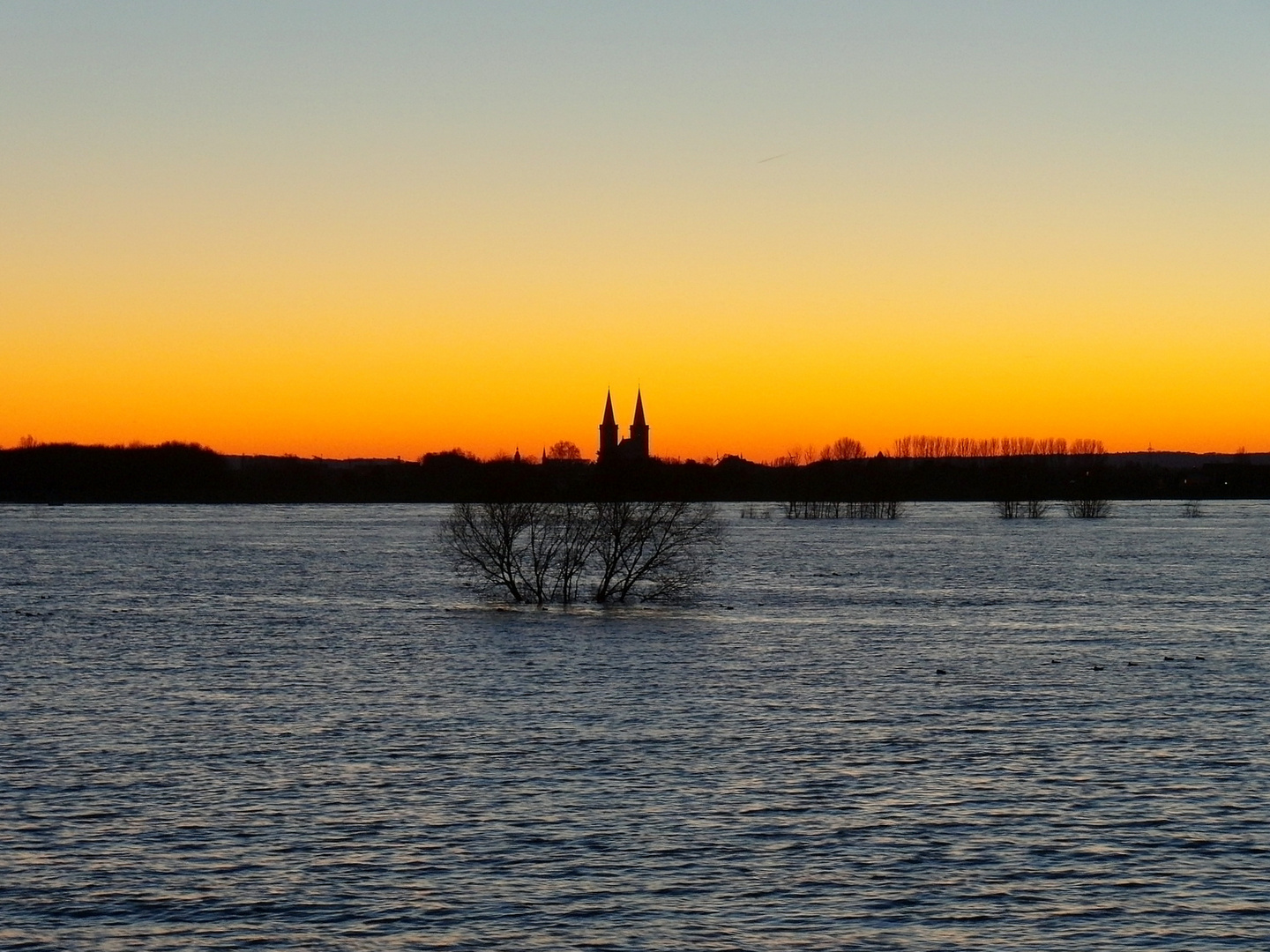 Sonnenuntergang über Xanten