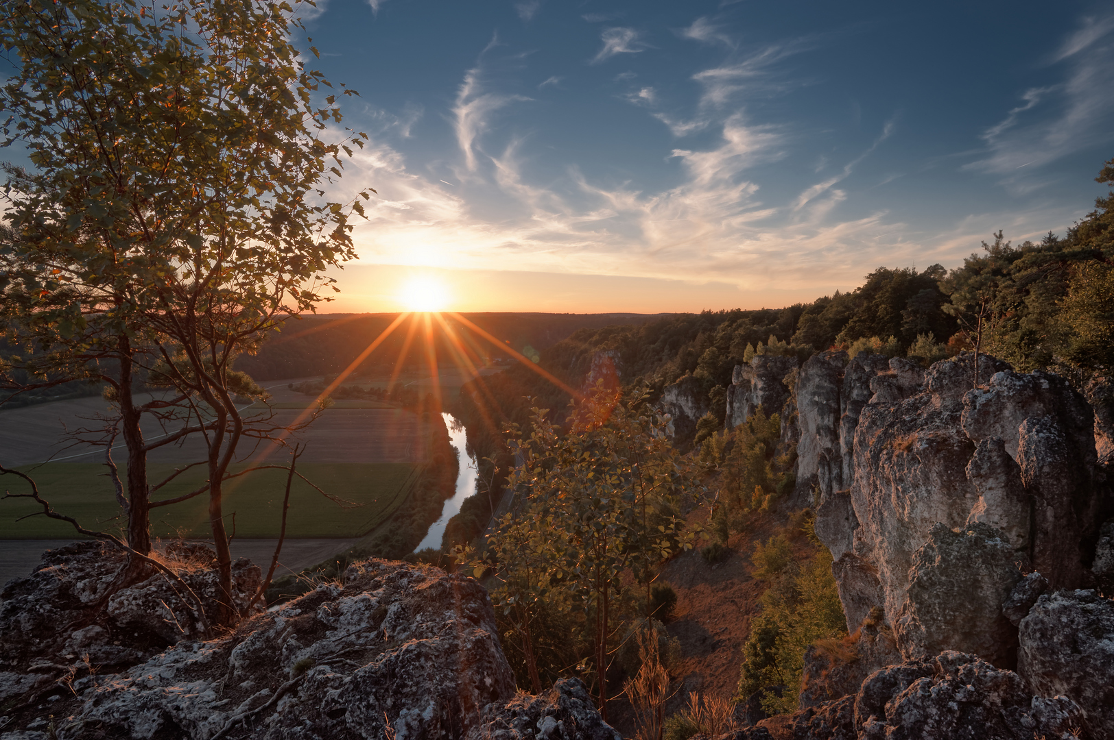 Sonnenuntergang überm Altmühltal